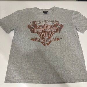 Harley-Davidson Legendary Gray and Brown Tee